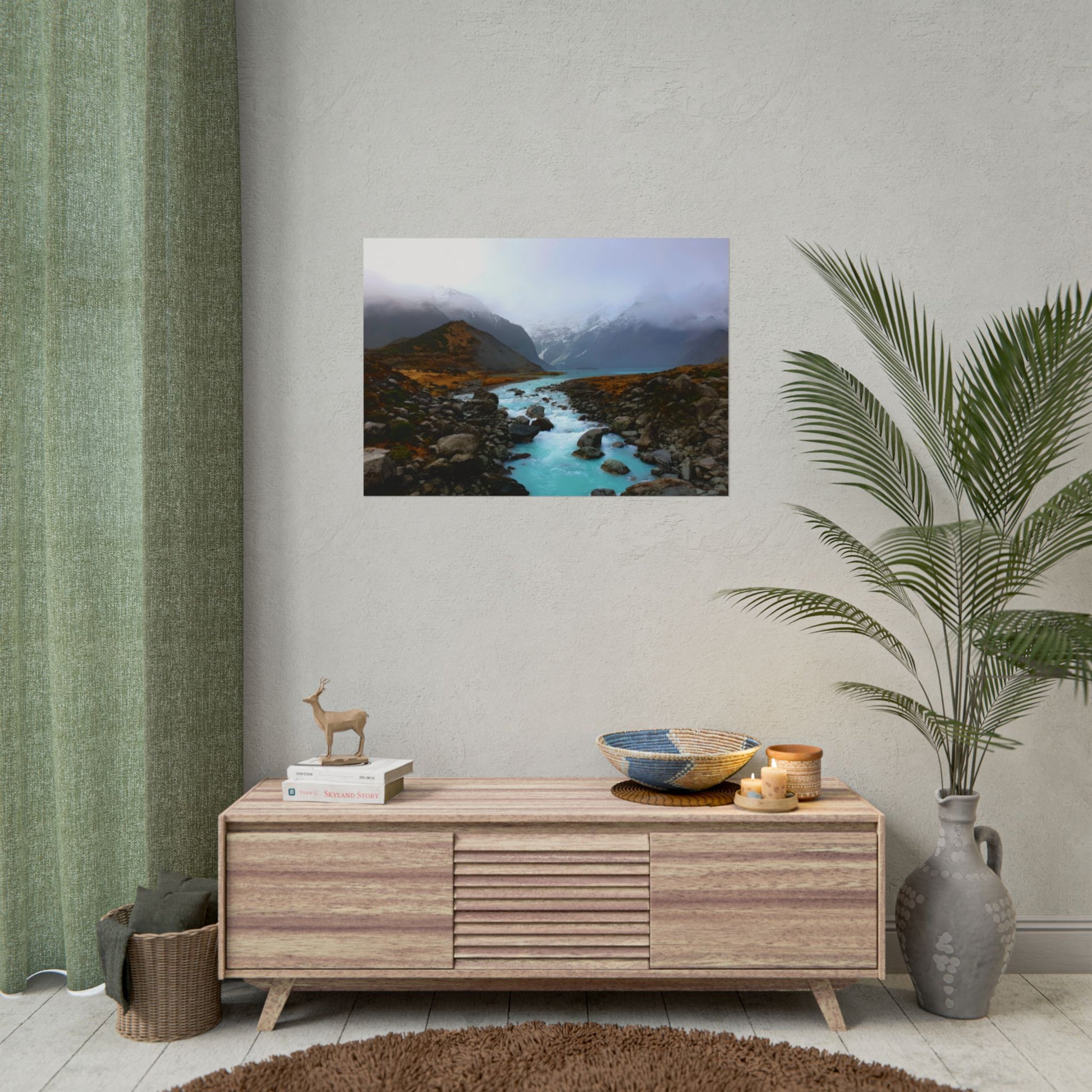 Unique New Zealand Landscape Painting Poster
