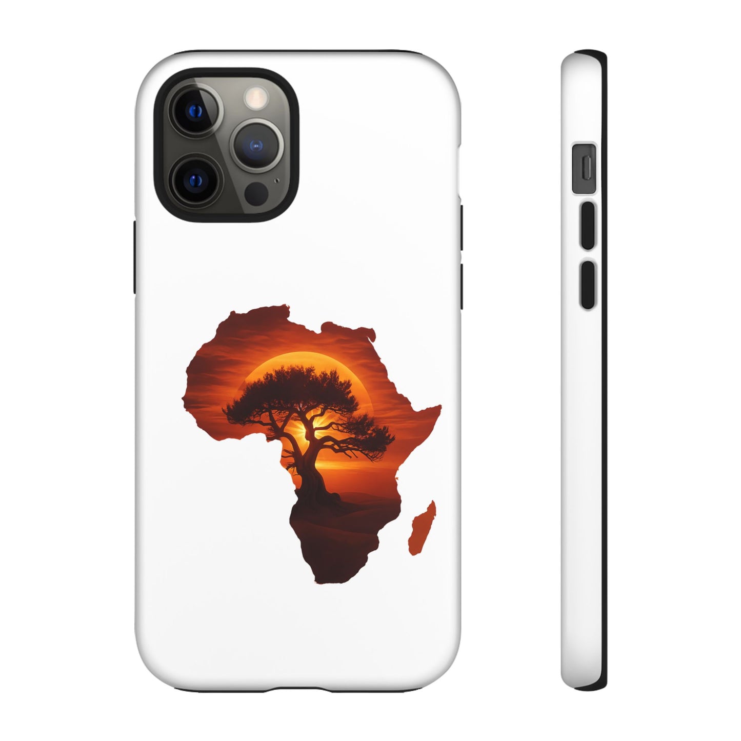 Unique Africa Map Sunset Phone Case iPhone 12 Pro Matte