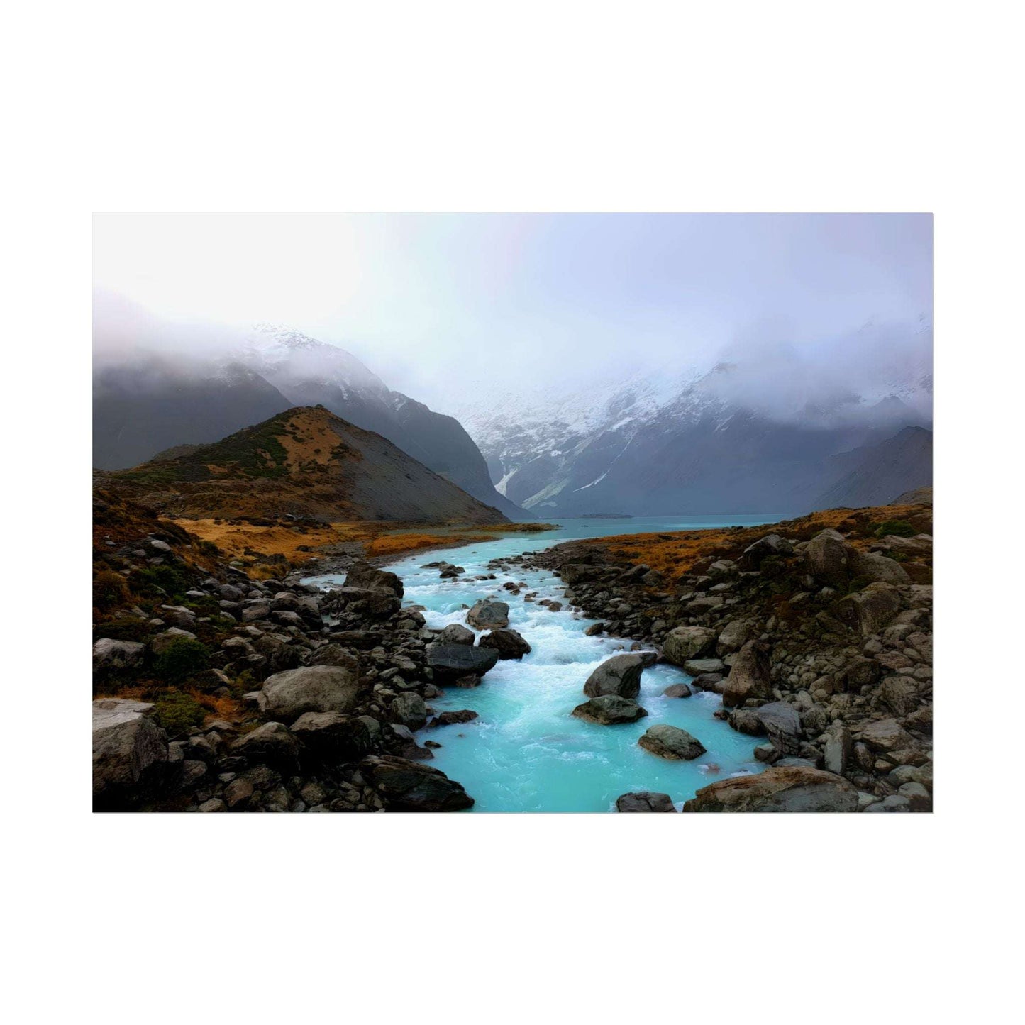 Unique New Zealand Landscape Painting Poster