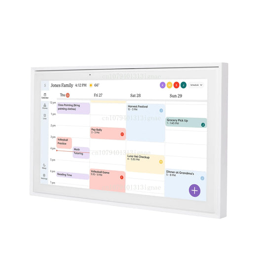 Customizable White Android Digital Calendar and Chore Chart White