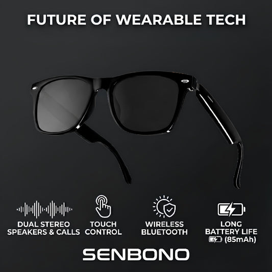 SENBONO Smart Glasses Black