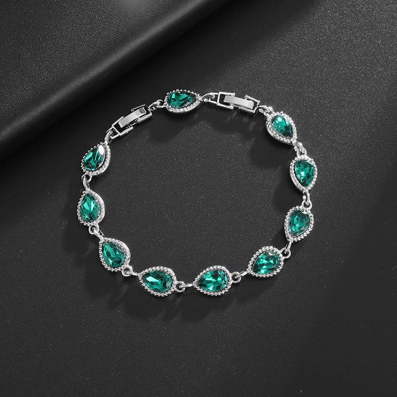 Rainbow Gemstone Bracelet Emerald bracelet