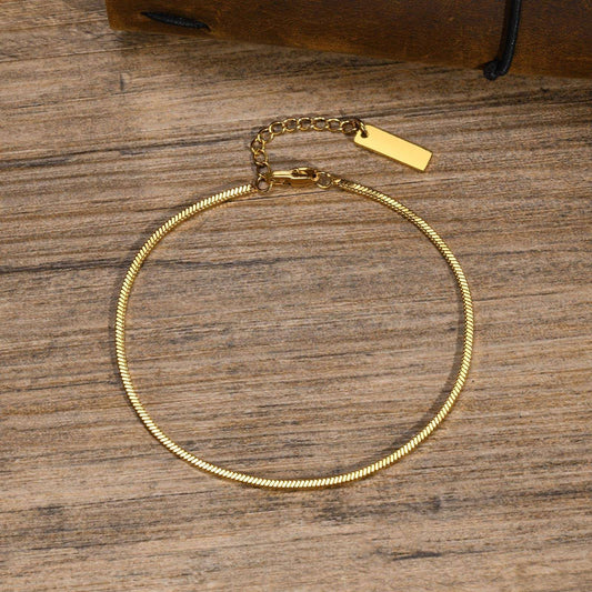 Stainless Steel Square Snake Chain Bracelet