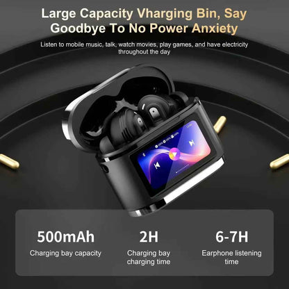 XIAOMI BD2 True Wireless Bluetooth Headphones with ANC Noise Cancellation and LCD Touch Screen Case, Waterproof Sports Headset