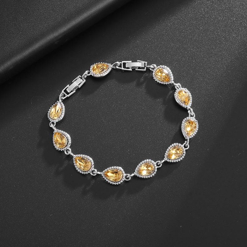 Rainbow Gemstone Bracelet Champagne colored gemstone bracelet