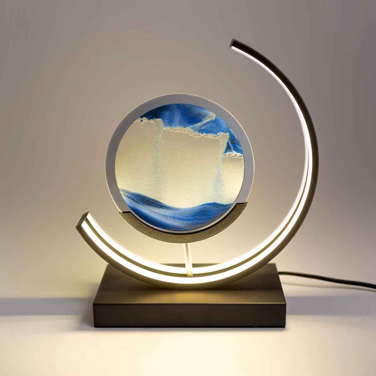YORYZENG LED Quicksand Art Hourglass Lamp